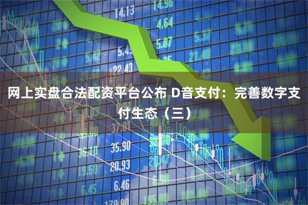 网上实盘合法配资平台公布 D音支付:完善数字支付生态(三)